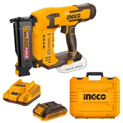 INGCO TOOLS - CLAVADORA INALAMBRICA 20V 35MM BATERIA 2A CARGADOR MALETA
