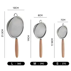 GENERICO - Set de Coladores de Acero x3