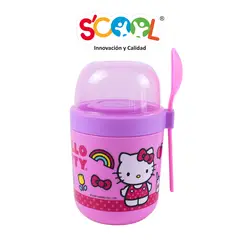 SCOOL - Vaso Yogurt De 400 ml + 280 ml Con Cuchara - Hello Kitty