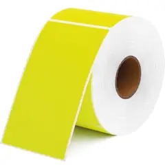 OEM - Rollo 350 Etiqueta Termica Adhesiva Mate 10x15cm Amarillo