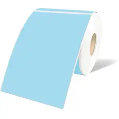 OEM - Rollo 350 Etiqueta Termica Adhesiva Mate10x15cm Celeste