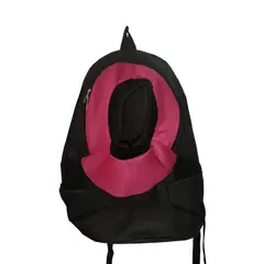 GENERICO - Mochila transportadora mascotas perro gato talla L fucsia