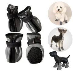 GENERICO - ZAPATOS IMPERMEABLES PARA PERROS Y MASCOTAS PLATA-M