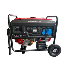 MARAGA - Generador a Gasolina 5.5 Kw 220V Monof. + Encendido Eléctrico + Llantas + Jalador