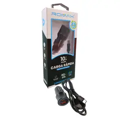 ROMAX - Cargador con cable para cigarrera de auto o camioneta 12v