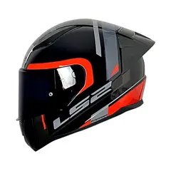 LS2 - CASCO PARA MOTO NS353 CHOS NEGROROJO TALLA ¨XXL¨