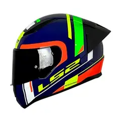 LS2 - CASCO PARA MOTO NS353 CHOS AZULNARANJA TALLA ¨XXL¨