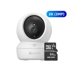 Ezviz - Cámara De Seguridad 360º Para Interiores H6C PRO 2k 3MP + Micro SD 64gb - Ezviz