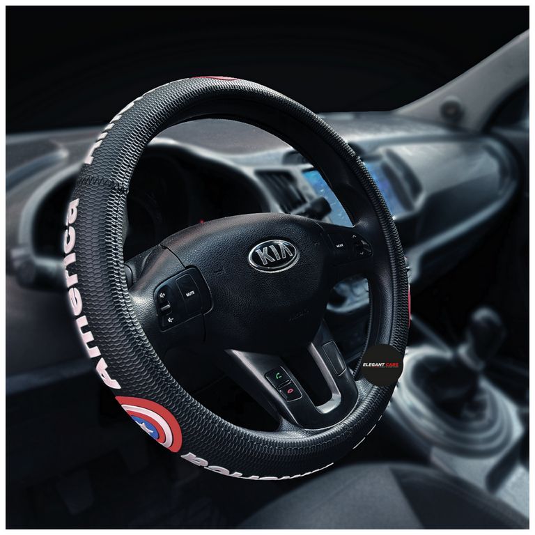 Funda De Volante Premium Capitán América 37-38CM
