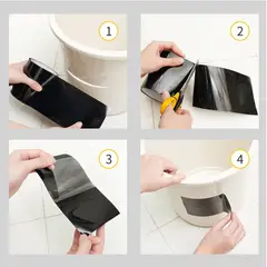 GENERICO - Fast Tape Cinta Negra impermeable de goma