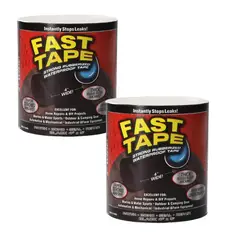 GENERICO - Pack x2 Flex Tape Cinta Negra impermeable de goma