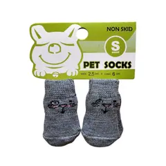GENERICO - Pack x 1 Set de medias antideslizantes para mascotas perros y gatos talla S