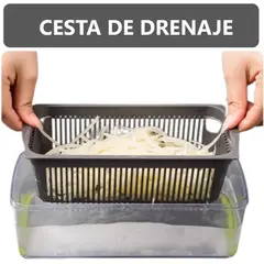GENERICO - Cortador Rallador Picador De Frutas y Verduras Manual Cocina