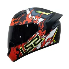 LS2 - Casco para moto NS352 ANTARS negro mate rojo TALLA XL