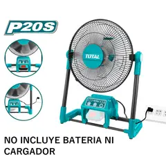 TOTAL TOOLS - VENTILADOR INALAMBRICO Y ELECTRICA 13 PULGADAS TOTAL 20V