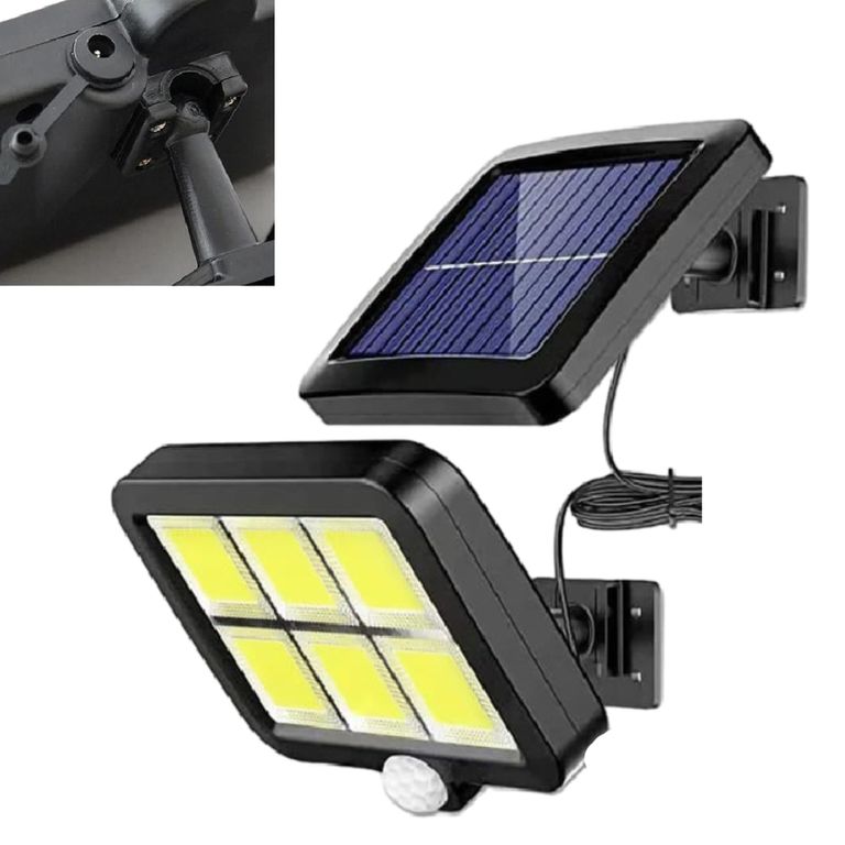 Lampara Reflector Luz LED para Exteriores Panel Solar con Cable