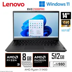 LENOVO - Laptop K14 G1 (21CUS0PT00) AMD Ryzen 3-5400 8GB RAM 512GB SSD 14" FHD WIND11