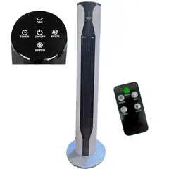 PREMIUM - Ventilador Torre 3V Touch 200W Con Control y Temporizador BLANCO