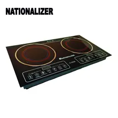 NATIONALIZER - Cocina de Inducción Doble Hornilla 2400 + 2400 Watts CI-4256