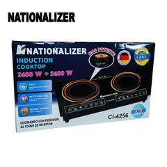 NATIONALIZER - Cocina de Inducción Doble Hornilla 2400 + 2400 Watts CI-4256-2