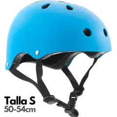 PAPAISON - Casco Protección Patines Skate Scooter - Celeste - Talla S