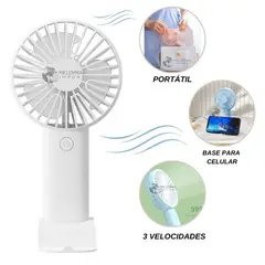 GENERICO - Ventilador Portátil Recargable De Mano Con Base