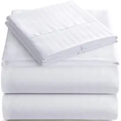 TEFI HOME - Juego de Sábanas Blanco QUEEN