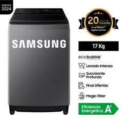 SAMSUNG - LAVADORA SAMSUNG CARGA SUPERIOR 17Kg WA17CG6441BDPE Gris