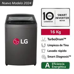 LG - Lavadora LG WT16BVTB 16 kg - Alta Capacidad y Eficiencia Energética