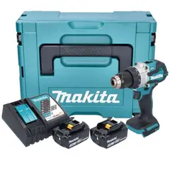 MAKITA - Taladro Percutor 1/2" 18V LXT BL 2 Bat y Carg DHP489RFJ