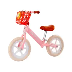 GENERICO - Bicicleta de Equilibrio con Canastilla sin Pedales - Rosado