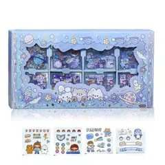 GENERICO - STIKER KAWAI 200 PLANCHITAS - CELESTE