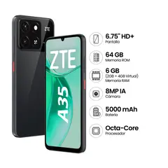 ZTE - BLADE A35 2GB+64GB - NEGRO.-