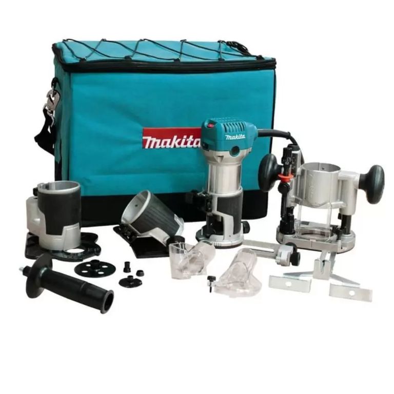Ruteadora Fresadora Makita 710w + Set Bases Rt0700cx3