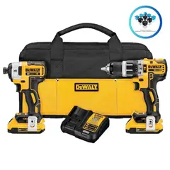 DEWALT - Kit de Taladro Percutor Inalámbrico y Atornillador de Impacto 20V MAX