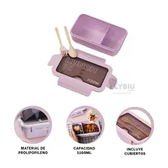 RYBIU IMPORT - Recipiente de Alimentos de Morado Y+Ligas de Regalo