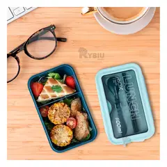 RYBIU IMPORT - Envase Versatil para Almuerzos en Azul Y+Gift MiniAgenda