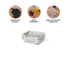 RYBIU IMPORT - Estante Portatil de 4 Pisos Blanco Y+Ligas de Regalo