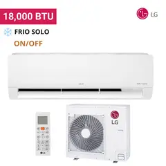 LG - Aire Acondicionado 18 000 BTU Split Pared On/Off Frío Solo