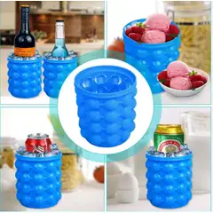 GENERICO - Hielera de Silicona Cubetera Portátil Verano - Azul