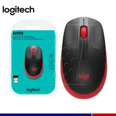 LOGITECH - MOUSE M190 WIRELESS FULL-SIZE RED