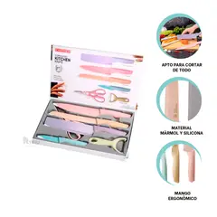 RYBIU IMPORT - Kit Versatil de Piezas Cuchillo Multicolor Y+Gift MiniAgenda