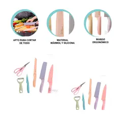 RYBIU IMPORT - Set Ergonomico de Cocina en Multicolor Y+Regalo Agendita