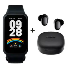 XIAOMI - SmartBand 9 Active + Audifonos Buds 6 Play Negro