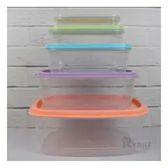 RYBIU IMPORT - Kit de Envases de Comida en Multicolor Y+Gift MiniAgenda