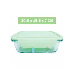 RYBIU IMPORT - Recipiente Moderno de 3 Huecos en Verde Y+Regalo Agendita