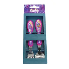CHILDRENS CLUB - Set Cubiertos Metal Niña Furby