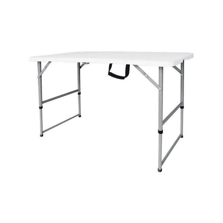 Mesa Plegable Tipo Maleta de 120cm Blanco