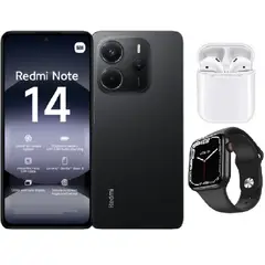 XIAOMI - Redmi Note 14 256GB Negro + Audifonos + Smartwatch