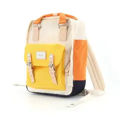HIMAWARI - Himawari - Mochila escolar o viaje porta Laptop Crema Amarillo Naranja